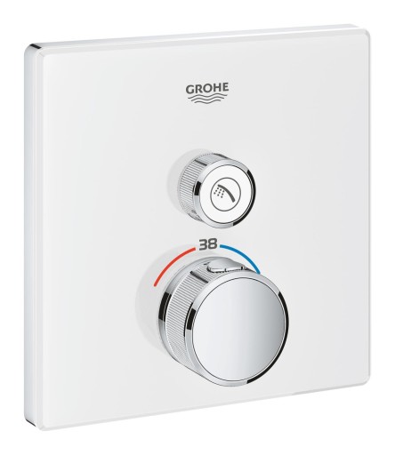 Grohe Grohtherm SmartControl dusjbatteri, hvit