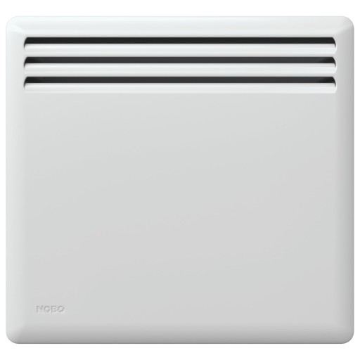 Nobø Front panelovn uten termostat, 250W/230V, hvit, 3 m² Tekniske installasjoner > Varme