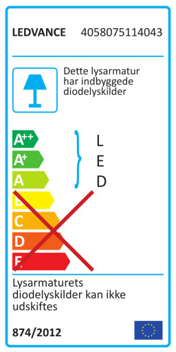 Downlight Spot firkantet vippbar 8W 3000K, 650 lumen, 36°, hvit