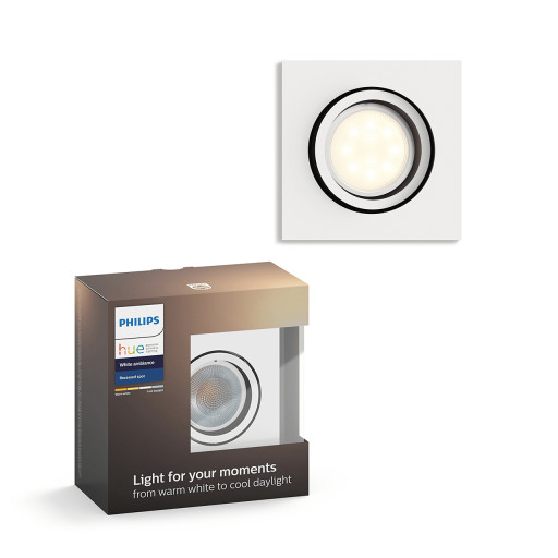 Philips Hue Milliskin Indbygningsspot BT - Firkantet-Hvid