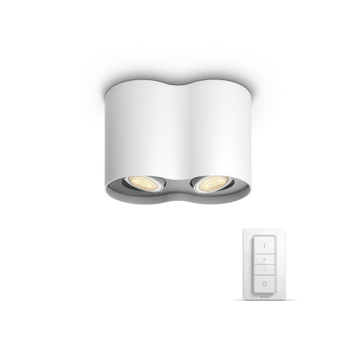 Philips Hue Connected Pillar 2-Spot BT-Hvid