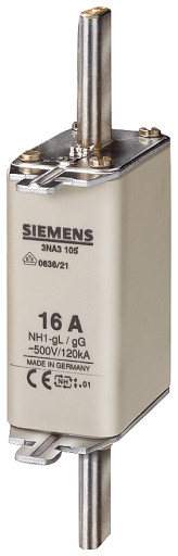 Billede af 3 stk Sikring NH 1 125A, 500V gL/gG, 3NA3144