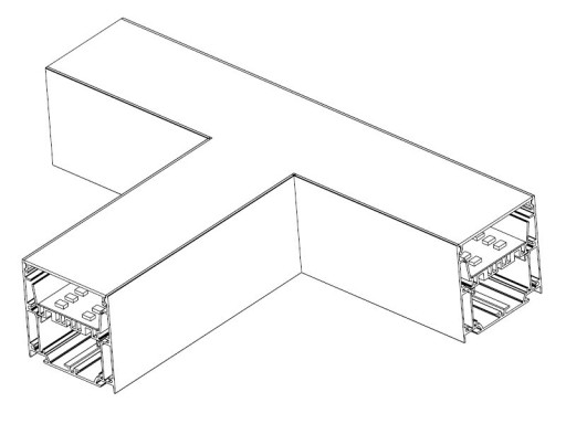 T-stykke for aluminiumsprofil 45S Profil/tilbehør