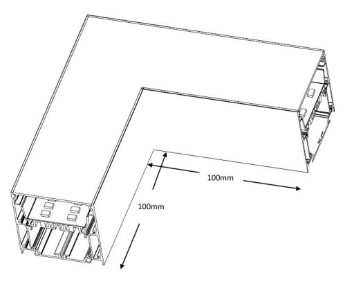 Hjørne 90°for aluminiumsprofil 45S Profil/tilbehør