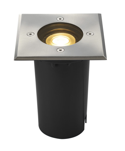 SLV SALASTO Nedgravning square rustfrit stål blænde GU10 max. 6W