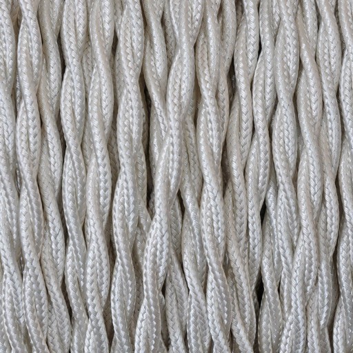 Snoet stofledning - sølv