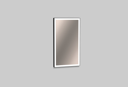 Alape speil med lys, dimbar, 45x80 cm, sort Baderom > Innredningen