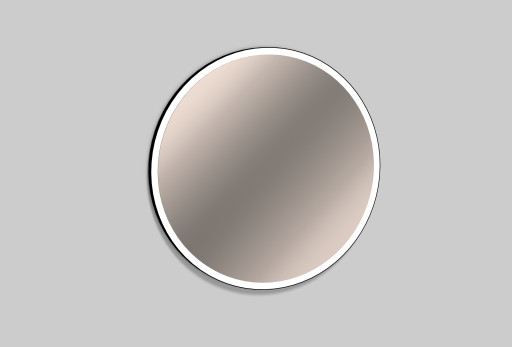 Alape speil med lys, dimbar, Ø100 cm, sort Baderom > Innredningen