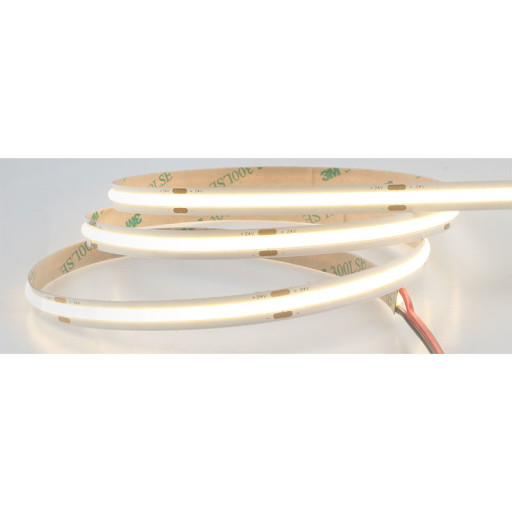 LED Strip 24V DC 10W COB 3000K RA90, 5M, IP20 LED bånd