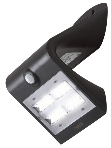 Mylight vegglampe med sensor&solcelle, 3,2W