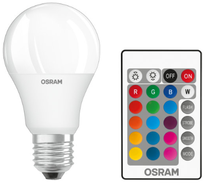 Osram LED Pære m/Fjernbetjening - E27