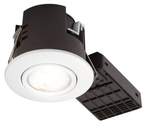 Nordtronic indbygningsspot med Osram GU10 LED pære - hvid