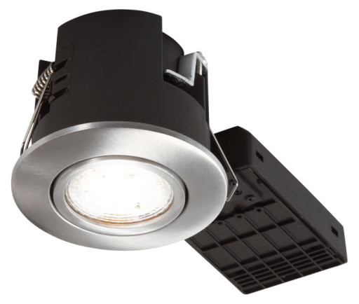Nordtronic indbygningsspot med Osram GU10 LED pære - børstet alu