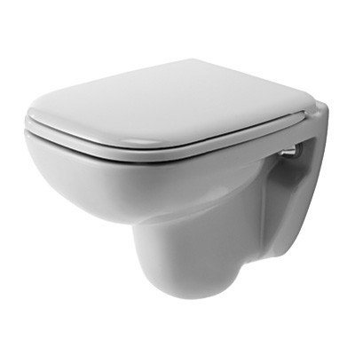 Duravit D-Code Compact vegghengt toalett, antibakteriell, hvit