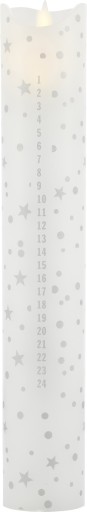 Sirius LED kalenderlys, rustik sølv