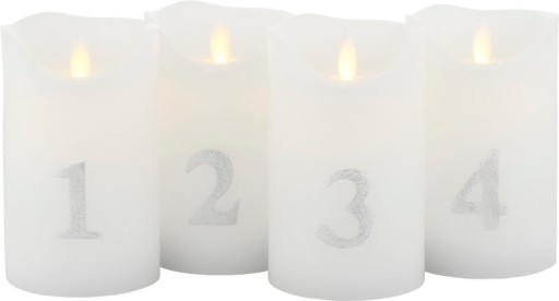 #2 - Sirius LED adventslys, hvid/sølv