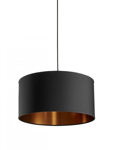 Nielsen Light Isabella Castillo lampeskærm - sort/kobber/Ø40