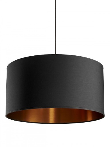 Nielsen Light Isabella Castillo lampeskærm, sort/kobber, Ø50 cm