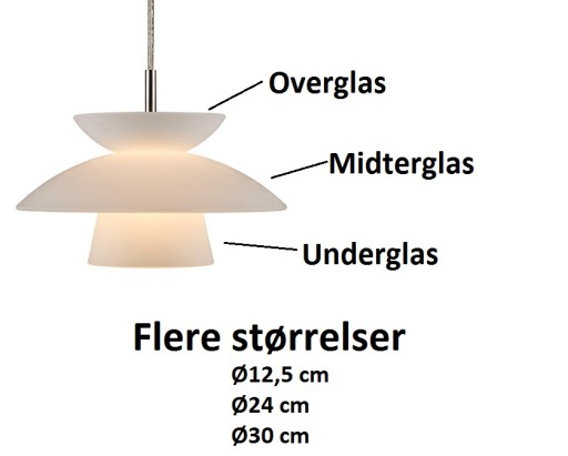 Halo Design reservedel: Komplet Glasssett til Dallas lamper,Ø24 cm