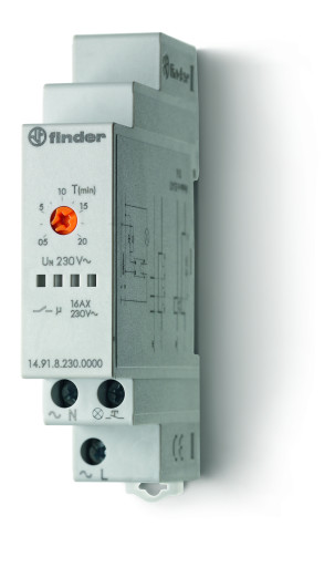 Trappeautomatikk, intervall (utløser mulig), 1 ende, 16A, 230V