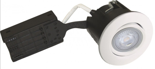 Nordtronic Quick Install indbygningsspot m/Philips GU10 spotpære - 4,6W/mat hvid
