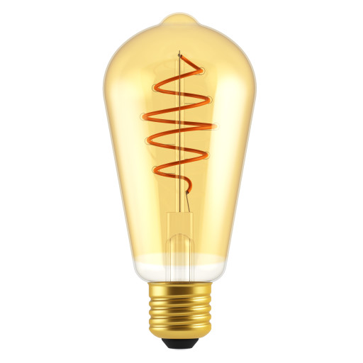 LED-p?re E27 ST64 Spiral Edison 5W d?mpbar Guld - Nordlux