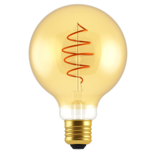 Nordlux LED E27 G95 Spiral globep?re 5W d?mpbar Guld
