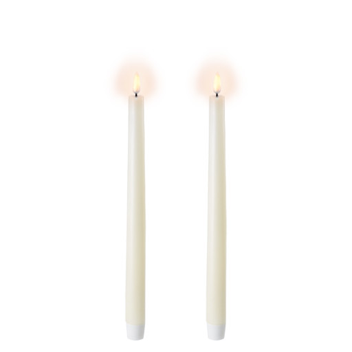 Uyuni LED kronelys - råhvid/2,3x28 cm