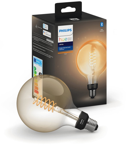 Philips Hue White E27 globepære, 7W, Ø12,5 cm