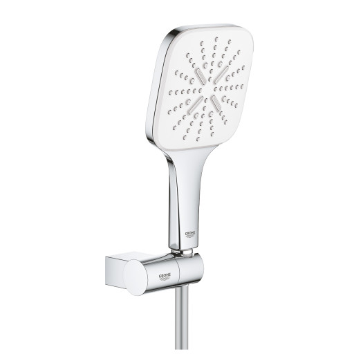 Grohe Rainshower SmartActive 130 Cube dusjsett, krom/hvit