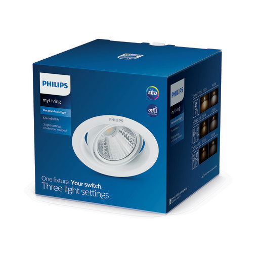 Philips myLiving Pomeron innfelt spotlight – 7W