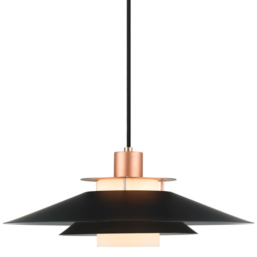 Halo Design Rivoli pendel - sort/kobber
