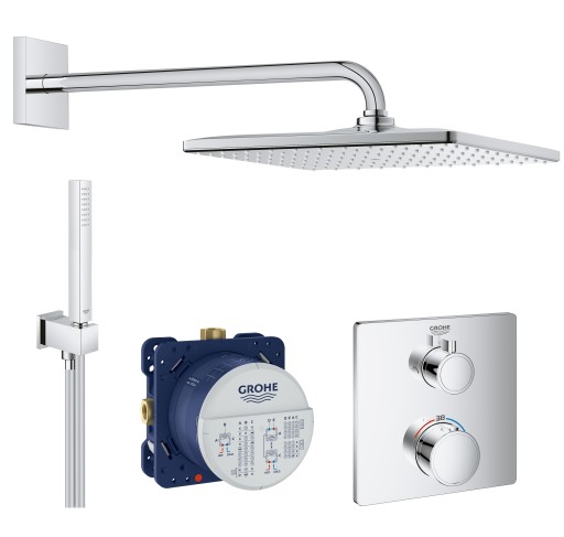 Grohe Grohtherm Cube dusjsett, krom