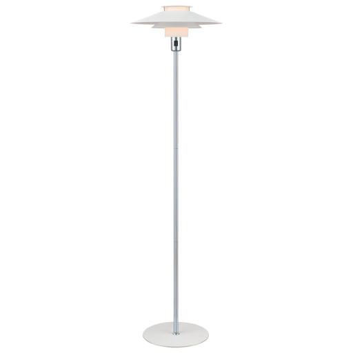 Halo Design Rivoli gulvlampe, hvit/krom Gulvlampe