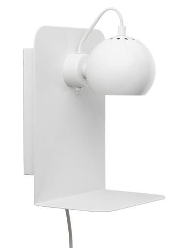 Frandsen Ball vegglampe med USB, hvit Vegglampe