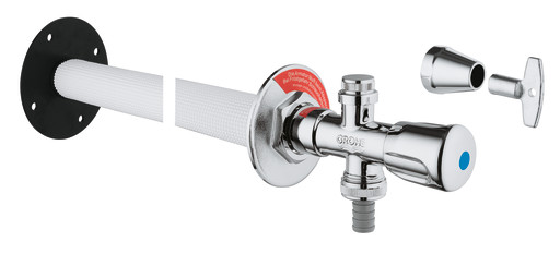 Grohe frostsikker utekran, til 17-50 cm vegg, krom