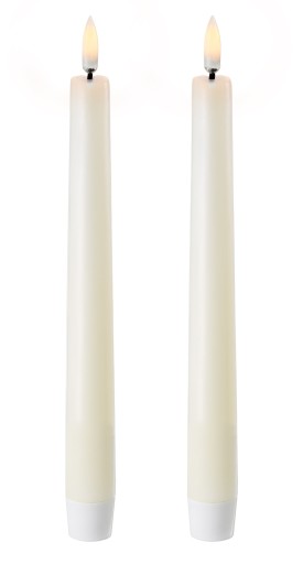 Uyuni LED kronelys - råhvid/2,3x23,5 cm
