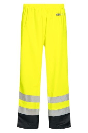 Lyngsøe PU-regnbukse, High-Vis gul/marine, klasse 2, størrelse 3XL