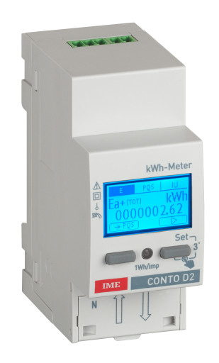 KWH Måler 1-fase 63A, MID kl B, Modbus 9712-CE2DF3DTMID