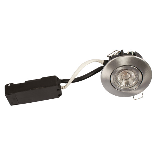 Luna Low Profile 230V 6,2W 3000K Ra95 370lm IP44 børstet aluminium rund