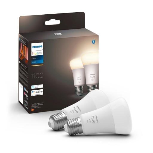 Philips Hue White E27 standardpære, 2-pak, 9,5W