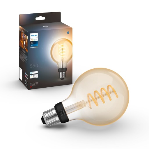 Philips Hue White Ambiance E27 globlampa, Ø9,3 cm