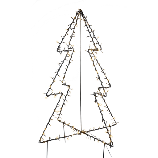 Nordic Winter metal juletræ m/lys - 120 cm