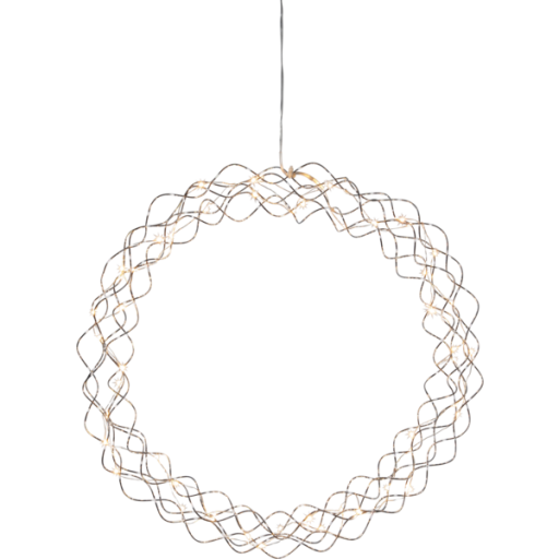 CURLY krom krans Ø45 cm med 50 LED lys 230V