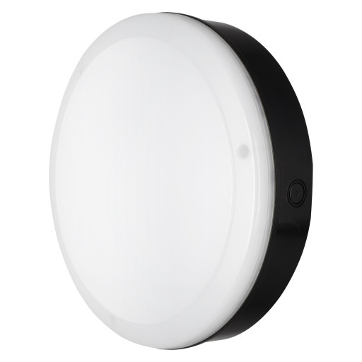 Ledvance Surface Bulkhead vägglampa utomhus med sensor, svart, 4000K, Ø25 cm