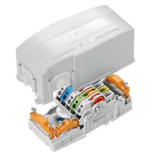 FieldPower Box, IP30, med lysegrå låg, AC Box