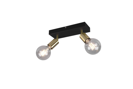 Trio Lighting Vannes spotlampe m/2 spots - messing