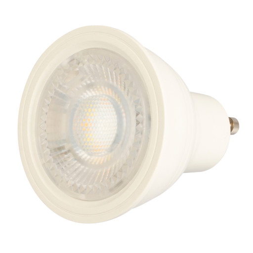 Dimbar, flimmerfri LED GU10 lyskilde 5W 2700K Ra90 230V, hvit LED