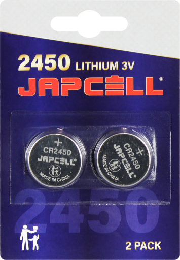 Japcell litium CR2450 batteri, 2 stk. Backuptype - Værktøj