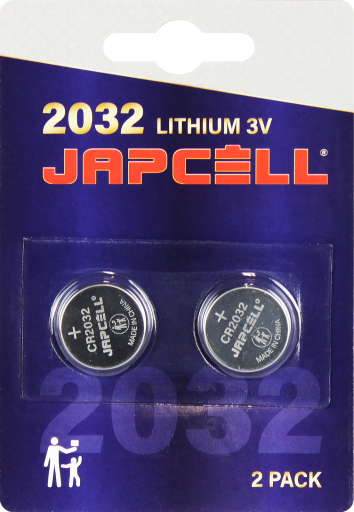 Japcell litium CR2032 batteri, 2 stk. Backuptype - Værktøj